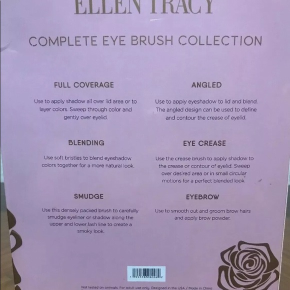 Ellen Tracy Complete Eye Brush Collection 6 Pieces - Picture 7 of 7